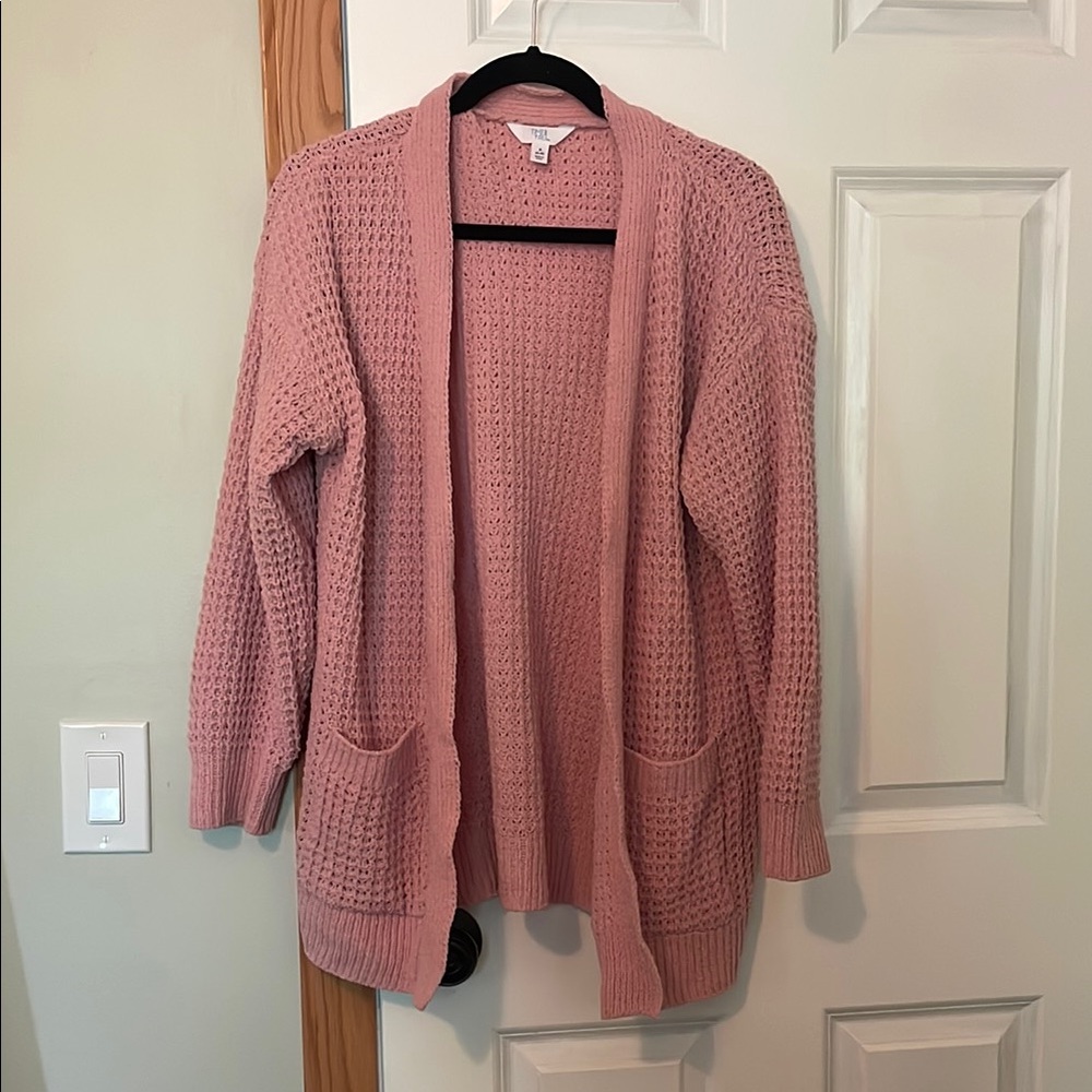 Time and Tru Blush Pink Knit Cardigan